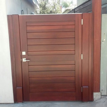 Modern Wood Custom Gates by Garden Passages