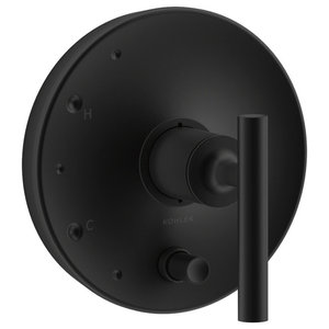 Kohler Purist Ritetemp Pressure Balancing Valve Trim Lever Handles Matte Black Tub And Shower Parts By Buildcom