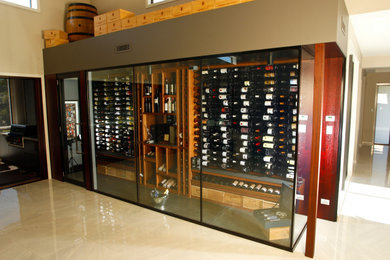 Climate Controlled Glass Wine Cellar