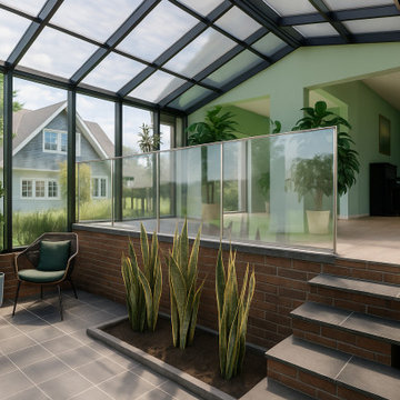 Transparenz auf mehreren Ebenen im Wintergarten