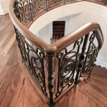 Project #74 | Circular Staircase with Hand-Forged Metal Panels