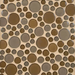 Pebble Beach Glass And Ivory Travertine - Tile