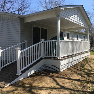 Covered porch with handicap ramp