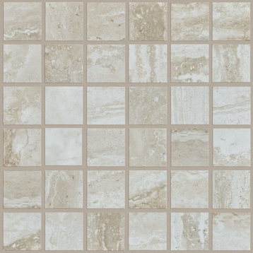Shaw CS29V Genesis - 13" x 13" Square Mosaic Floor and Wall Tile - Ivory