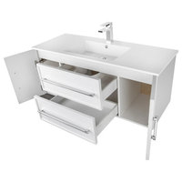 Milano Wall Hung Vanity, White, 48"