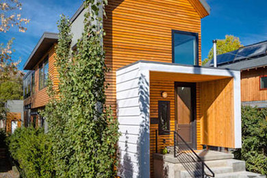 Example of a minimalist exterior home design in Other
