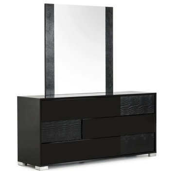 Veda Italian Modern Black Dresser