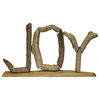 Joy Letters Natural Driftwood Coastal Christmas Holiday Tabletop Mantle Décor