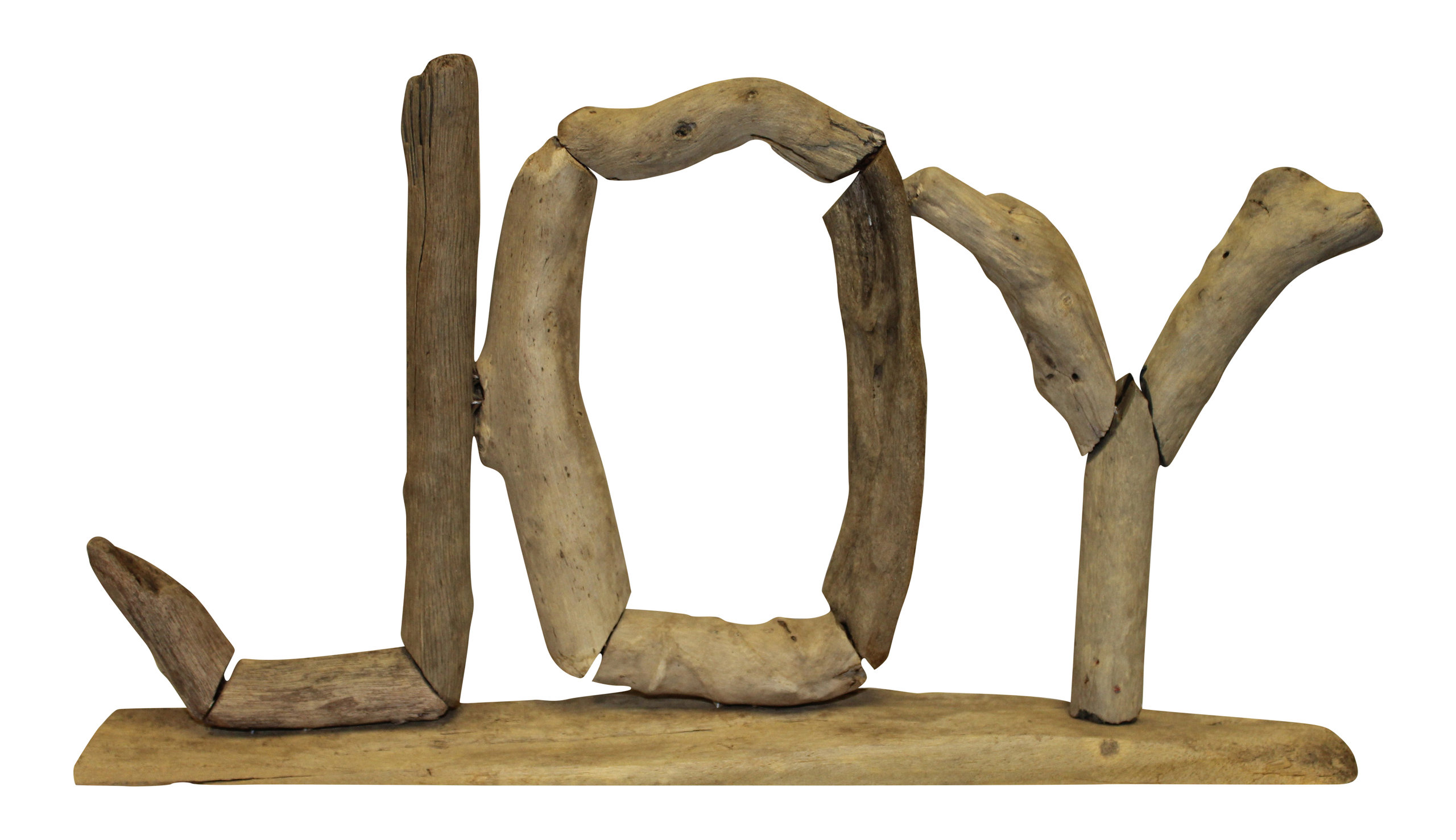 Joy Letters Natural Driftwood Coastal Christmas Holiday Tabletop Mantle Décor