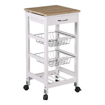 Kitchen Trolley with Drawer and Baskets