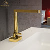 Bona Luxury Single Handle Bathroom Sink Faucet, Polished Gold, Low