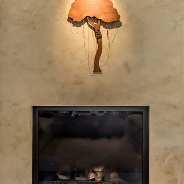 Venetian Plaster Fireplace