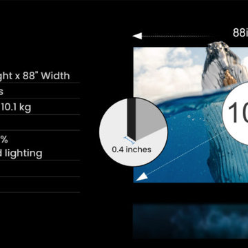 Awol Vision 100''-150'' Cinematic ALR Screen (Wallmount Screen) 100''