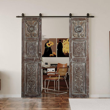 Carved Pantry Doors, Accent Barndoors
