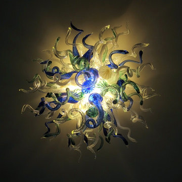 Blown Glass Chandelier : Primo Bella Install