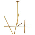 Eurofase - Eurofase 36250-035 Crossroads Chandelier 10 Light Metal - Crossroads 10-Light LED Chandelier with MinimalistCrossroads Chandelie Antique Brass Acryli *UL Approved: YES Energy Star Qualified: n/a ADA Certified: n/a  *Number of Lights: 10-*Wattage:1w LED bulb(s) *Bulb Included:Yes *Bulb Type:LED *Finish Type:Antique Brass