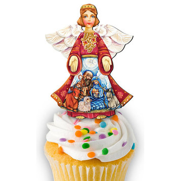 Nativity Angel Cupcake And Cake Toppers