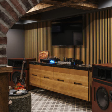 Fontana Street - Leawood Basement Music Room