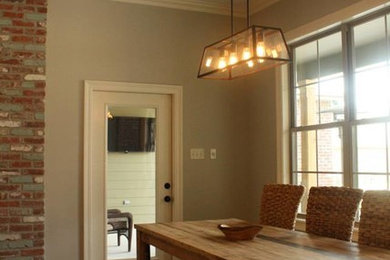 Example of a mountain style dining room design in New Orleans