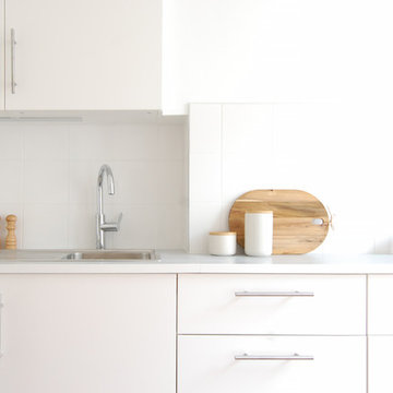 Une nouvelle cuisine tout en blanc, en sobriété