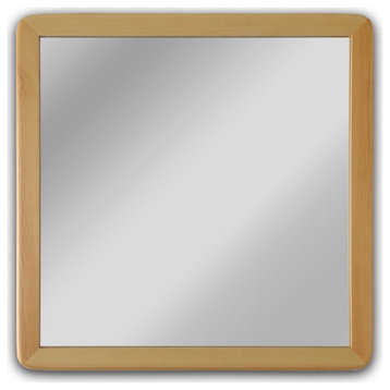 CHLOE'S Reflection Maple Finish Square Framed Wall Mirror 21" Height