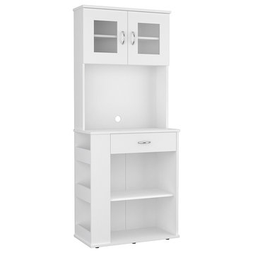 DEPOT E-SHOP Victoria Pantry Double Door Cabinet, White