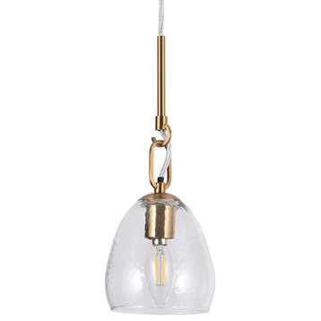 LNC 1-Light Polished Gold Modern/Contemporary Mini Kitchen Island Light
