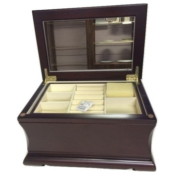 Elegance Wood Jewelry Box, Soya Anti-Tarnish Felt
