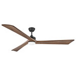 HInkley - Hinkley Sculpt 80" Integrated LED Indoor/Outdoor Ceiling Fan, Matte Black - Sculpt defines modern elegance. Its Solid Wood blades are complemented by a clean etched opal glass, seamlessly adding the adequate amount of contemporary character. Sculpt features solid wood blades and is available in Matte Black with Walnut blades or Graphite with Driftwood blades. Sculpt is DAMP rated, making it perfect for both interior and outdoor settings.