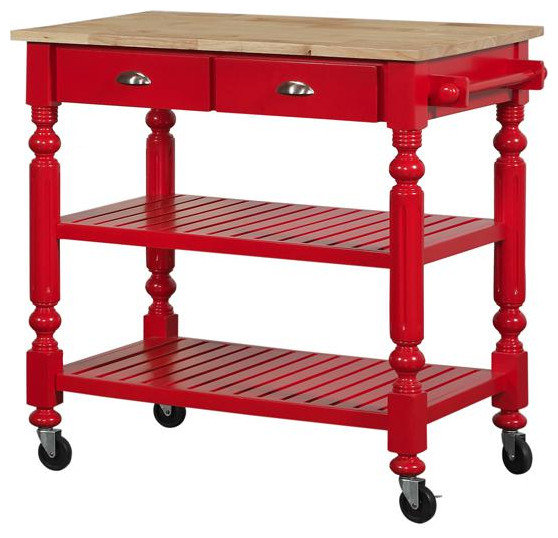 Payson Red Kitchen Island Contemporary Kitchen Islands And Kitchen