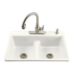Cast Iron Double Bowl Kohler Kitchen Sink - Kitchen Sinks