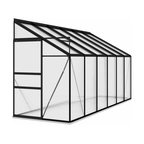 vidaXL Greenhouse Anthracite Aluminum 274.4 ft³ Conservatory Nursery House