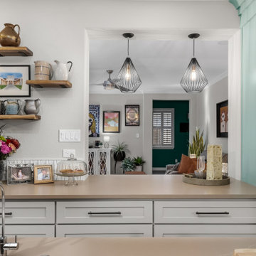Open Pass-Through Connects Kitchen and Living Spaces
