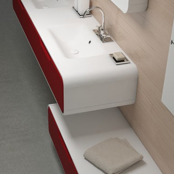 Contemporary bathroom. Pure solid. New Collection