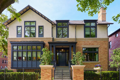 This is an example of a traditional house exterior in Chicago.
