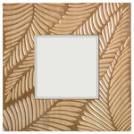 Tommy Bahama Home - Freeport Square Mirror - The square mirror features an intricate carved palm frond motif. To create a distinctive look, pair with the Sand Point buffet.