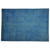 Peshawar Denim Blue Overdyed 100% Wool, Hand-Knotted Oriental Rug
