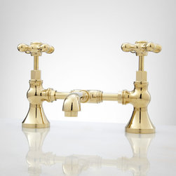 MONROE BRIDGE BATHROOM FAUCET - CROSS HANDLES - Bathroom Sink Faucets