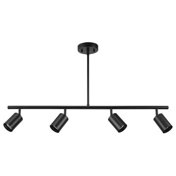 Willard 4-Light Matte Black Adjustable Height Track Lighting