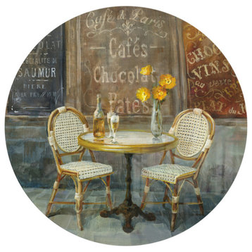 Designart French Cafe French Country Metal Circle Wall Art, 36"