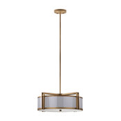 Safavieh Orb 5-Light Antique Gold 21" Diameter Drum Adjustable Pendant Light