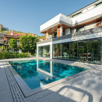 Cement Grey Porcelain Tiles - Marmaris,Mugla Villa