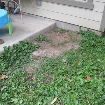 Small space turned into a highly functional garden that’s safe for a young child