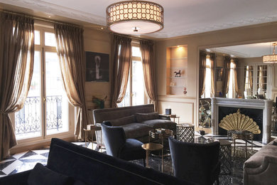 Large trendy home design photo in Paris