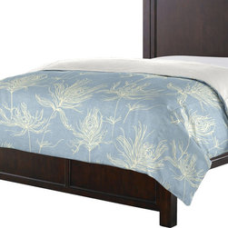 Custom Reversible Light Blue Graphic Print Duvet Cover - Duvet Covers And Duvet Sets