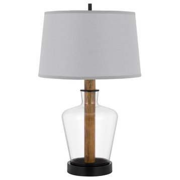 Salford Glass And Wood Table Lamp