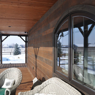 ranchwood™ Reclaimed Barn Wood   Alternative – settler's homage in   Idaho