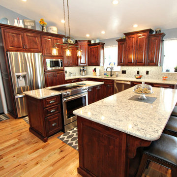 Knotty Alder Kitchen with Double Island, Jerome Idaho