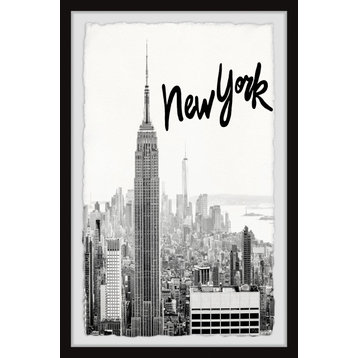 "NY Buildings" Framed Painting Print, 16x24