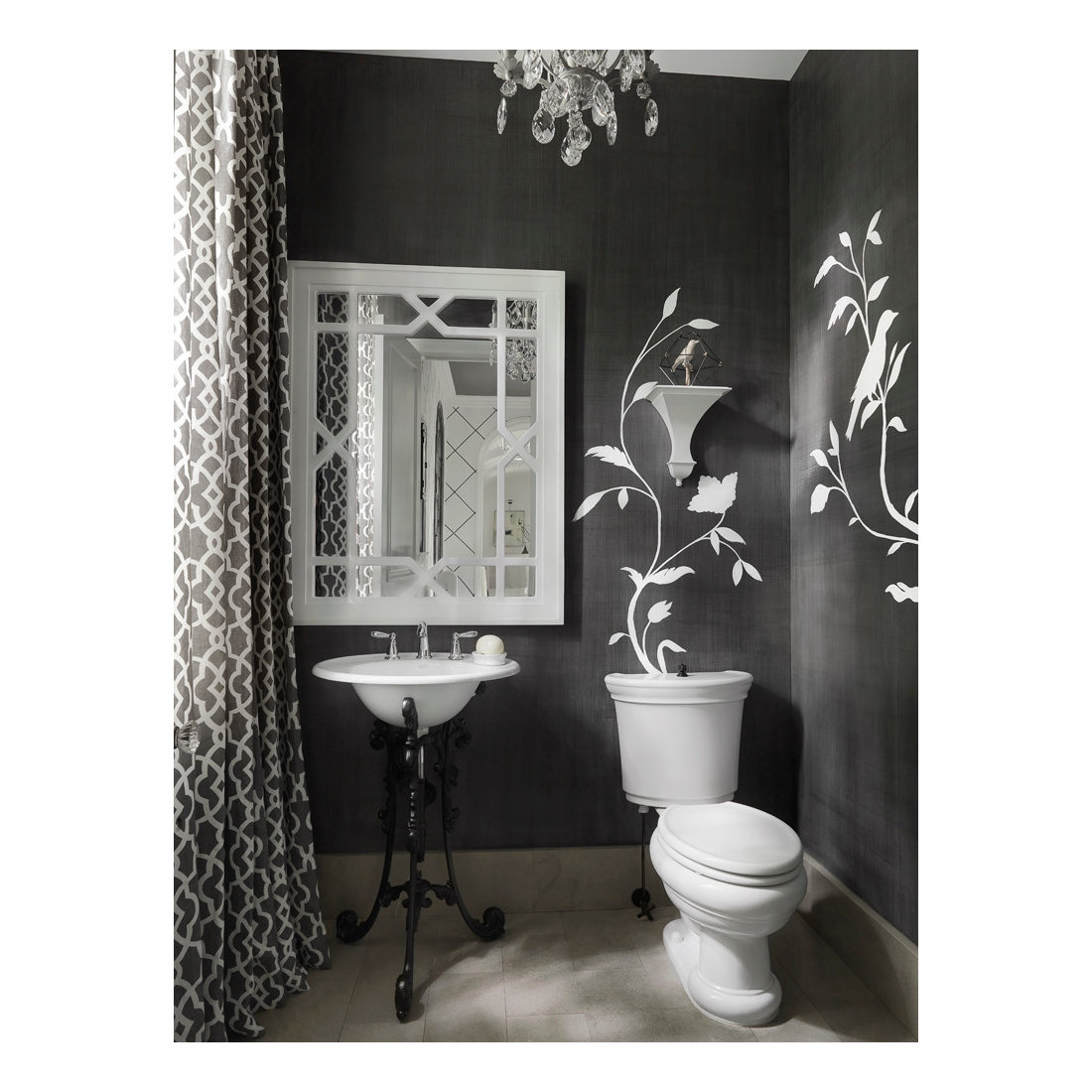Gray Powder Room